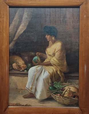 Mother preparing vegetables